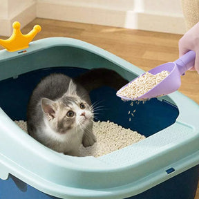 Cat Litter Scoop Plastic Cats Poop Scoop With Base Pets Cleanning Tool Cat Toilet Products Durable Litter Box Cleaner Shovel Pet Products