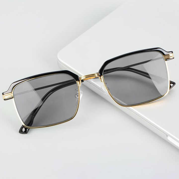 metal frames optical cateye eyewear glass frames Anti blue light Blocking photochromic color changing men computer glasses 2025