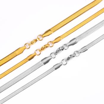 Curb Cuban Link Chain Chokers Necklace Plated Jewelry Gold Stainless Steel Basic Punk Vintage for Men Women Black Custom Logo 5.0 (5 Reviews) 892 sold