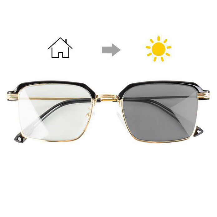 metal frames optical cateye eyewear glass frames Anti blue light Blocking photochromic color changing men computer glasses 2025