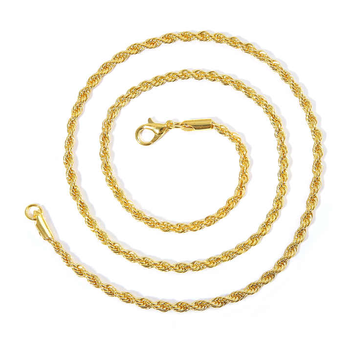 Gold Hip Hop Necklace 3mm Chain Waist Silver Mens Body Filled Men Chain Manufacturer Rope Link Stainless Steel Chain