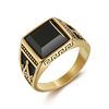 New model fashion custom design titanium steel ring black retro men's chunky big pinky elden ring for men