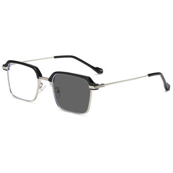 metal frames optical cateye eyewear glass frames Anti blue light Blocking photochromic color changing men computer glasses 2025