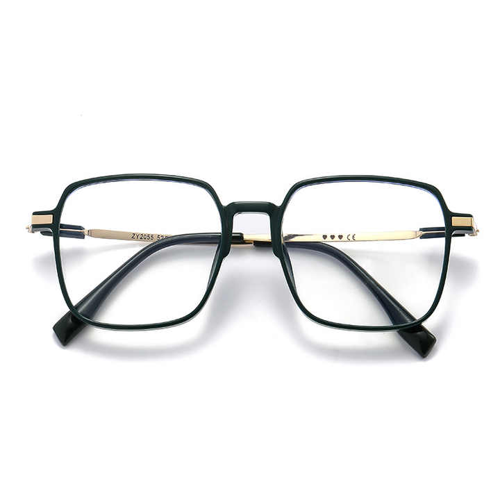 2055-1 Fashion Color Changing Anti blue Light Eyeglasses Square Frame Photochromic Computer Glasses Reading Glasses For Women