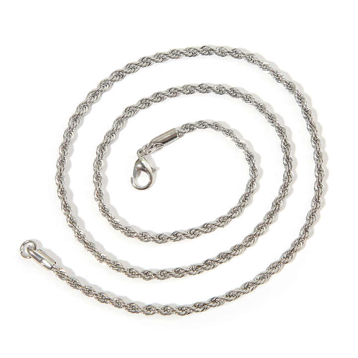 Gold Hip Hop Necklace 3mm Chain Waist Silver Mens Body Filled Men Chain Manufacturer Rope Link Stainless Steel Chain