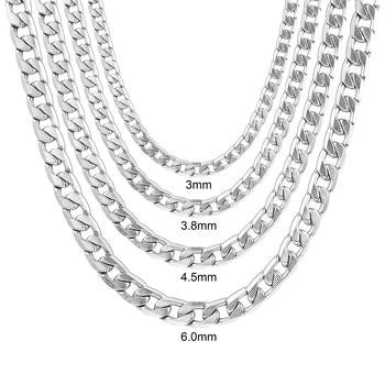 Curb Cuban Link Chain Chokers Necklace Plated Jewelry Gold Stainless Steel Basic Punk Vintage for Men Women Black Custom Logo 5.0 (5 Reviews) 892 sold
