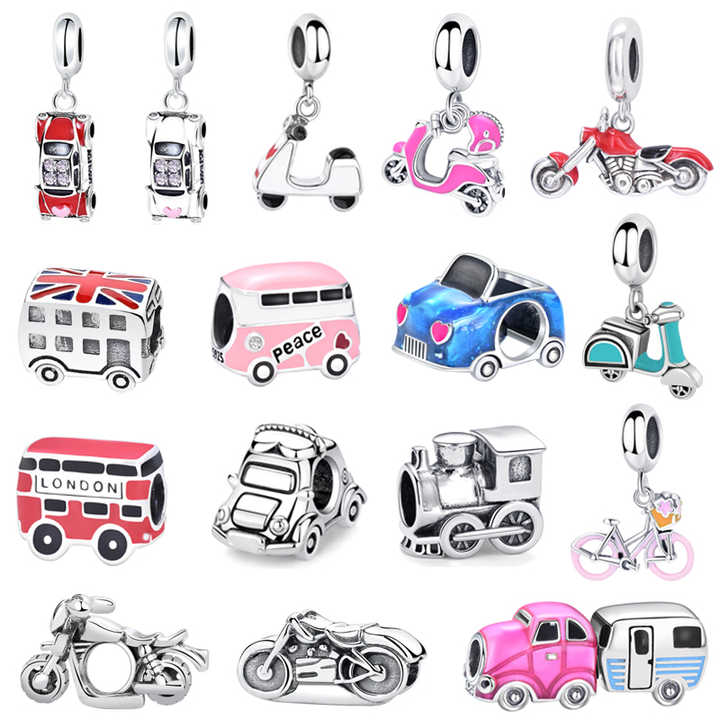 Wholesale high-end jewelry DIY jewelry S925 sterling silver amulet car series charm bracelet jewelry making